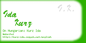 ida kurz business card